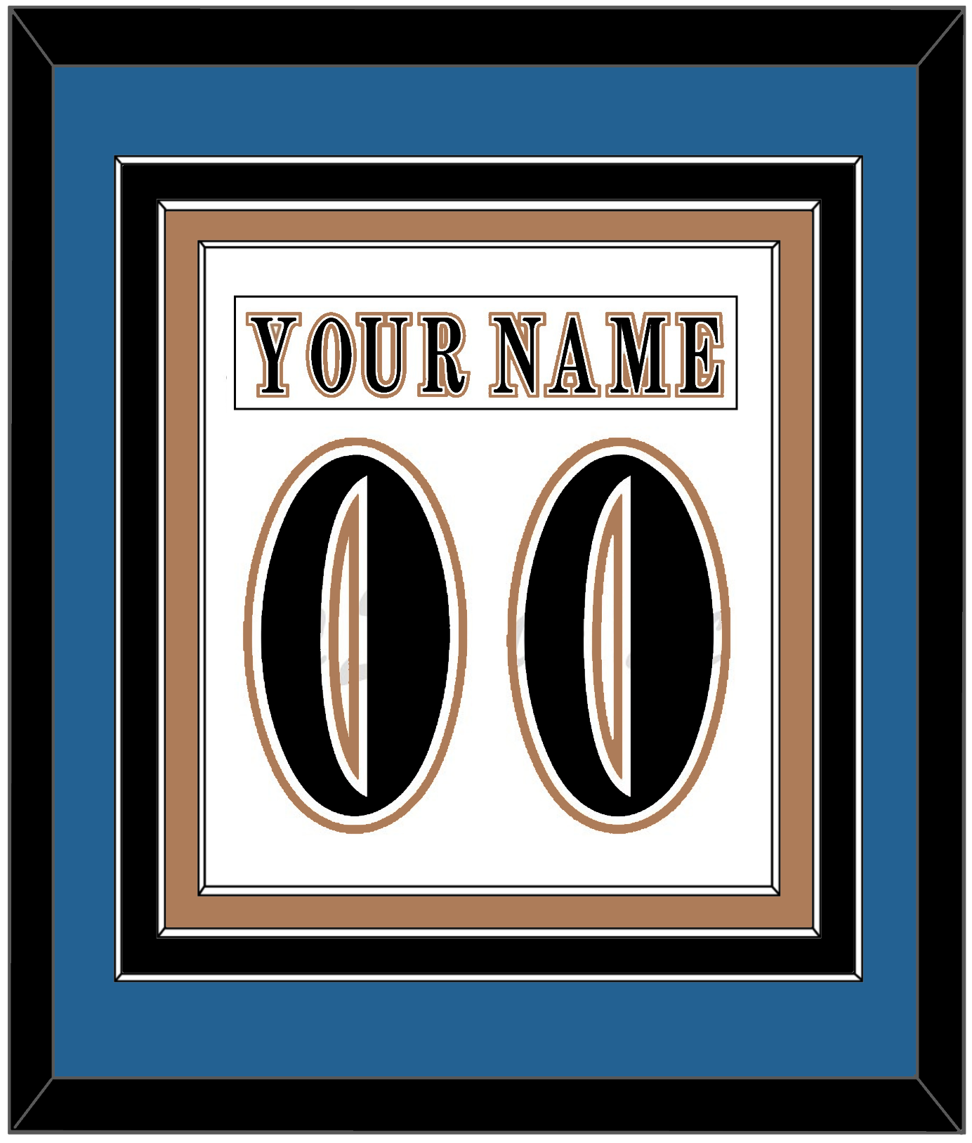 Washington Nameplate & Number (Back) Combined - Home White (1995-2007) - Premier Tier 2