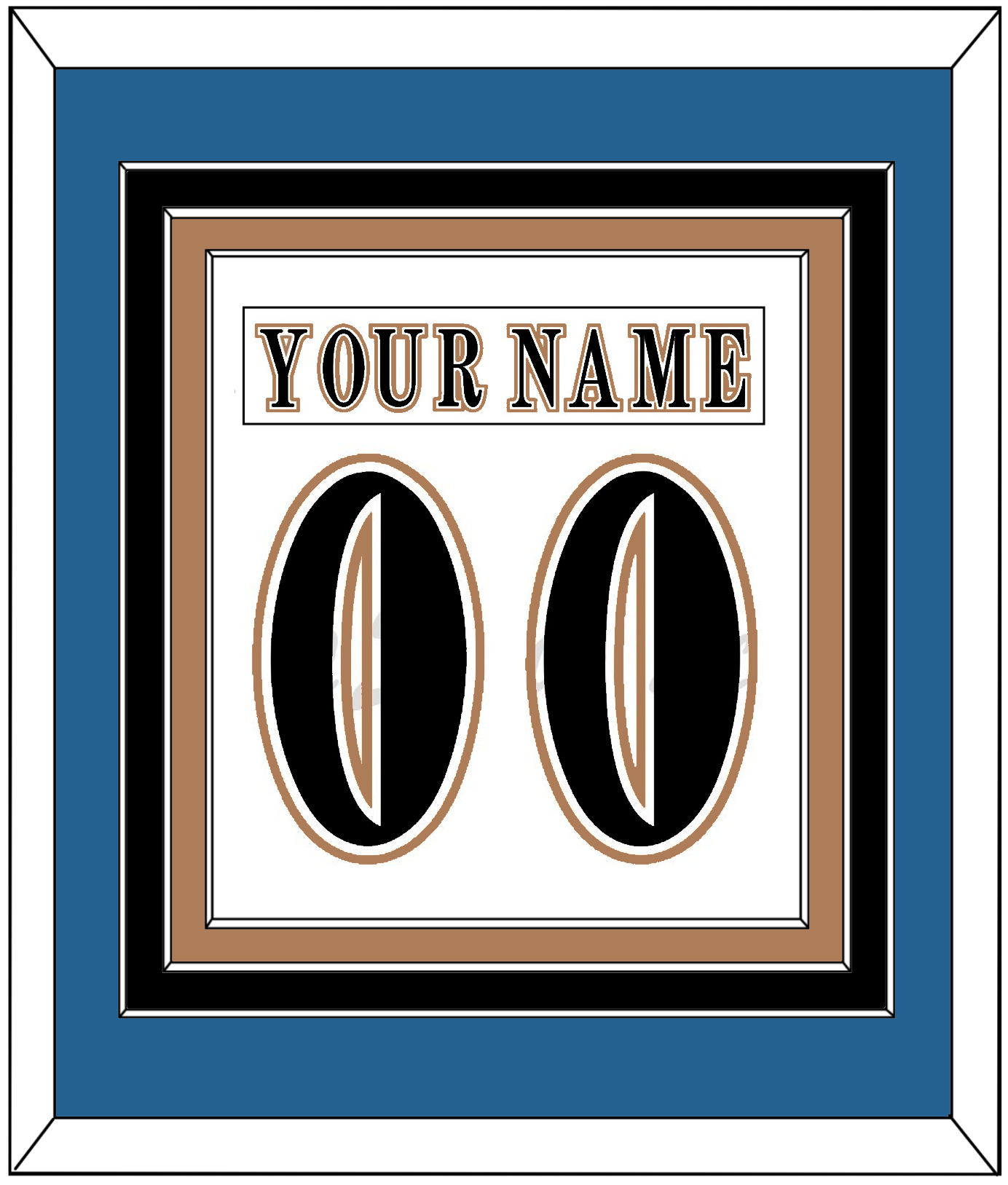 Washington Nameplate & Number (Back) Combined - Home White (1995-2007) - Premier Tier 2