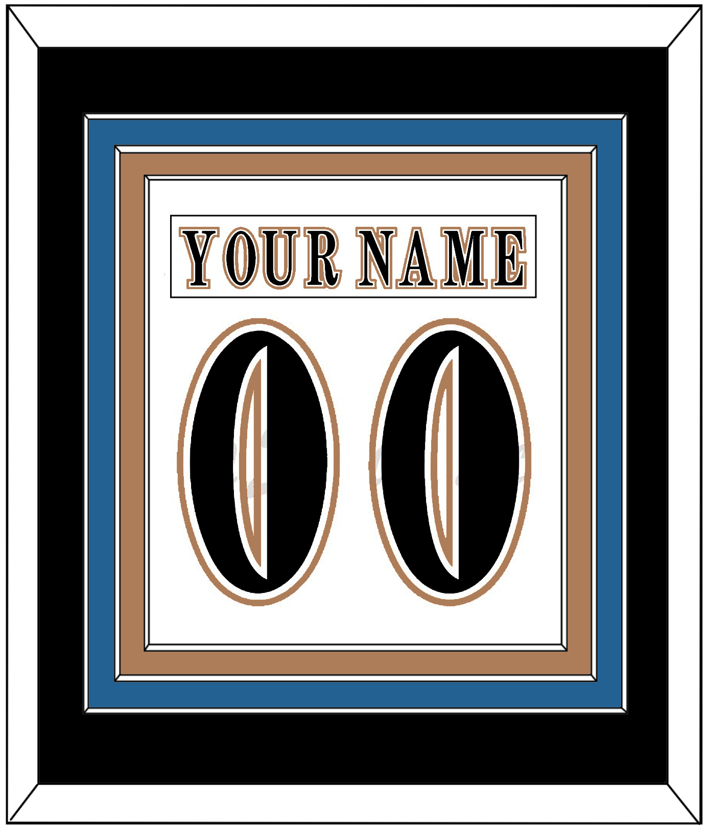 Washington Nameplate & Number (Back) Combined - Home White (1995-2007) - Premier Tier 3