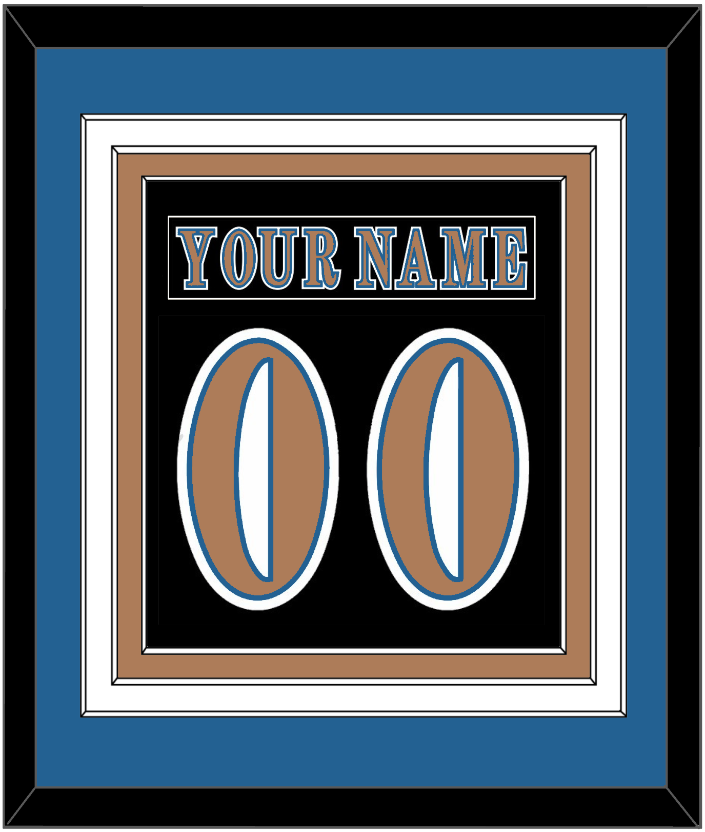 Washington Nameplate & Number (Back) Combined - Road Black (1997-2007) - Premier Tier 2