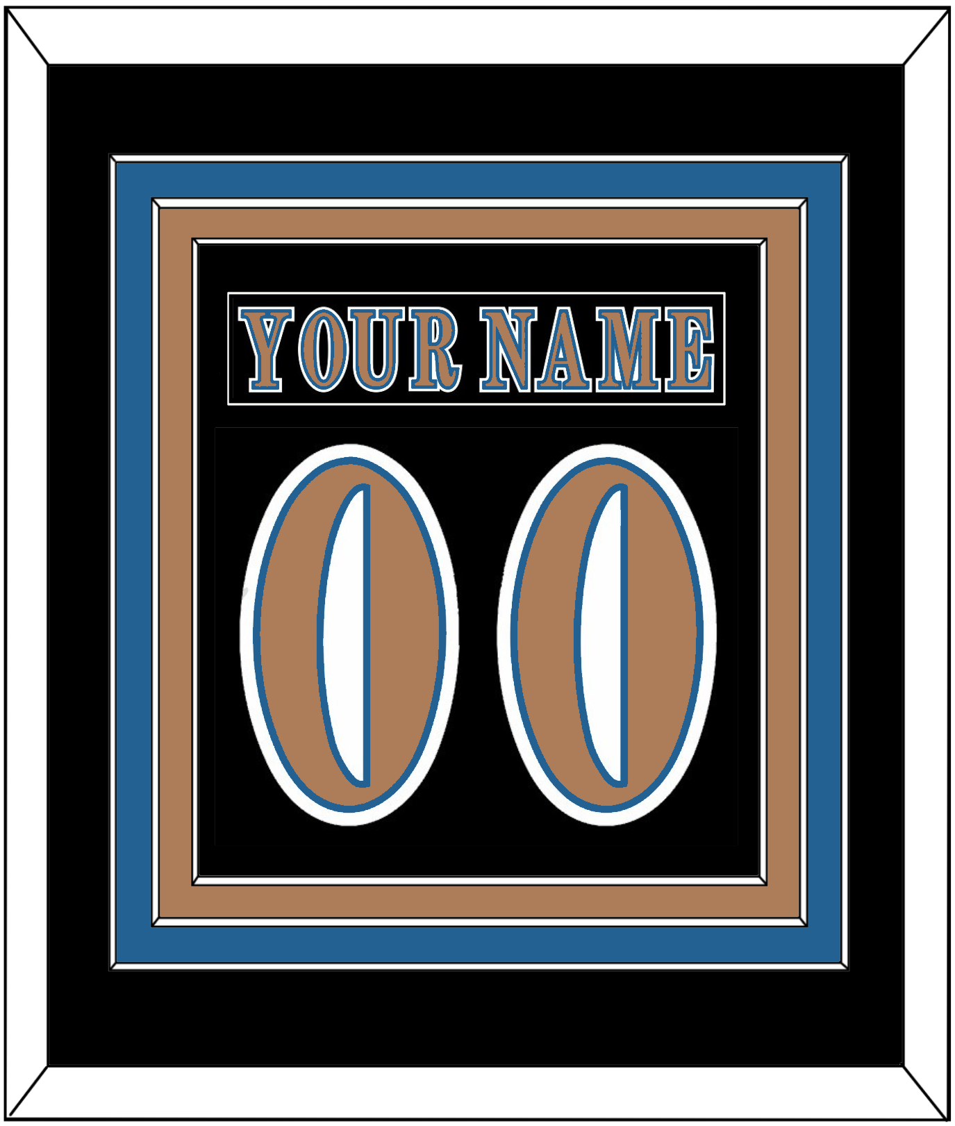 Washington Nameplate & Number (Back) Combined - Road Black (1997-2007) - Premier Tier 3