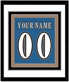Washington Nameplate & Number (Back) Combined - Road Blue (1995-2000) - Triple Mat 1