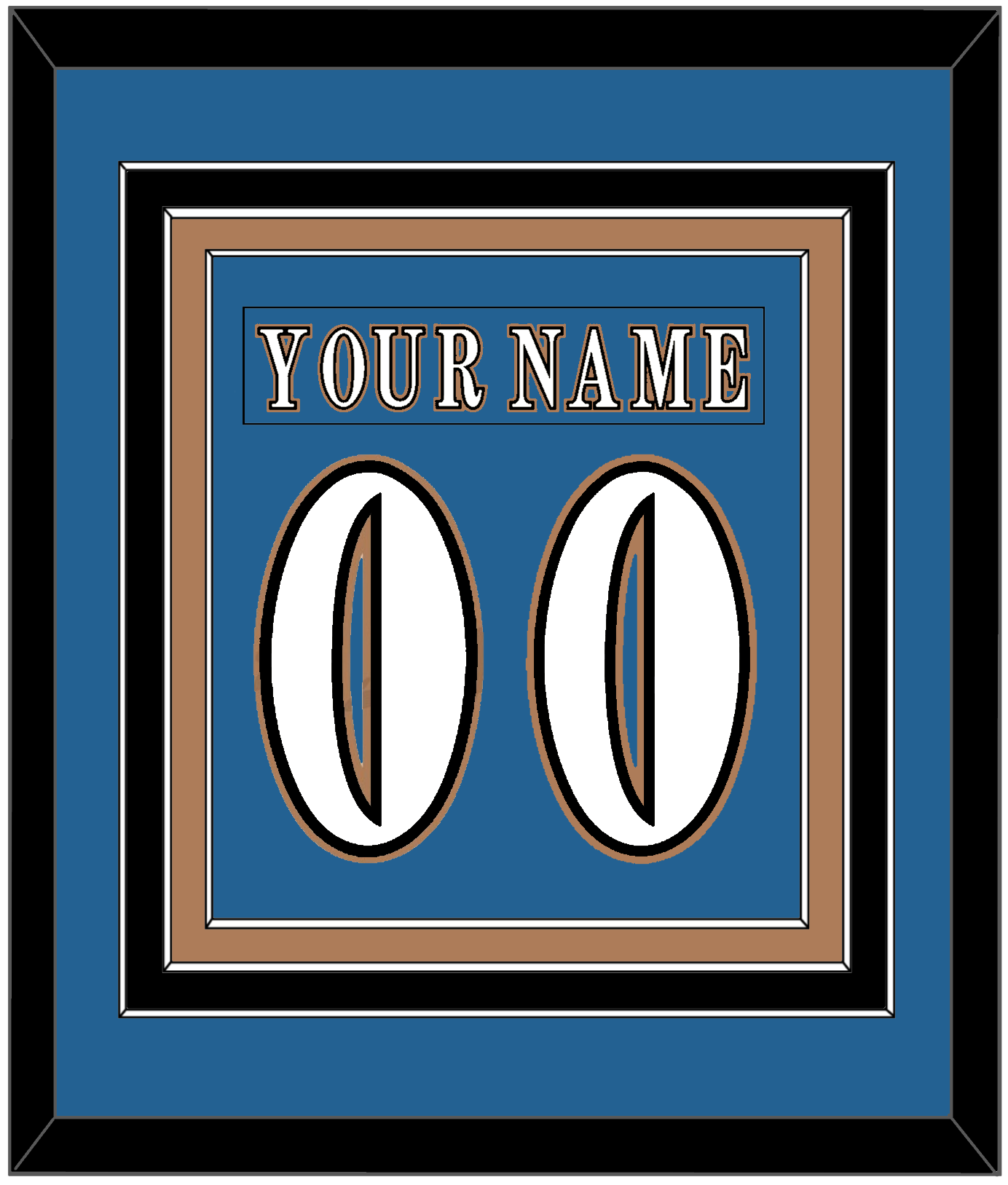 Washington Nameplate & Number (Back) Combined - Road Blue (1995-2000) - Premier Tier 2