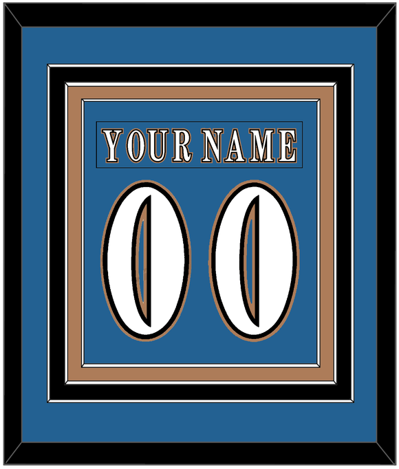 Washington Nameplate & Number (Back) Combined - Road Blue (1995-2000) - Triple Mat 2
