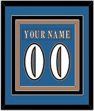 Washington Nameplate & Number (Back) Combined - Road Blue (1995-2000) - Triple Mat 2
