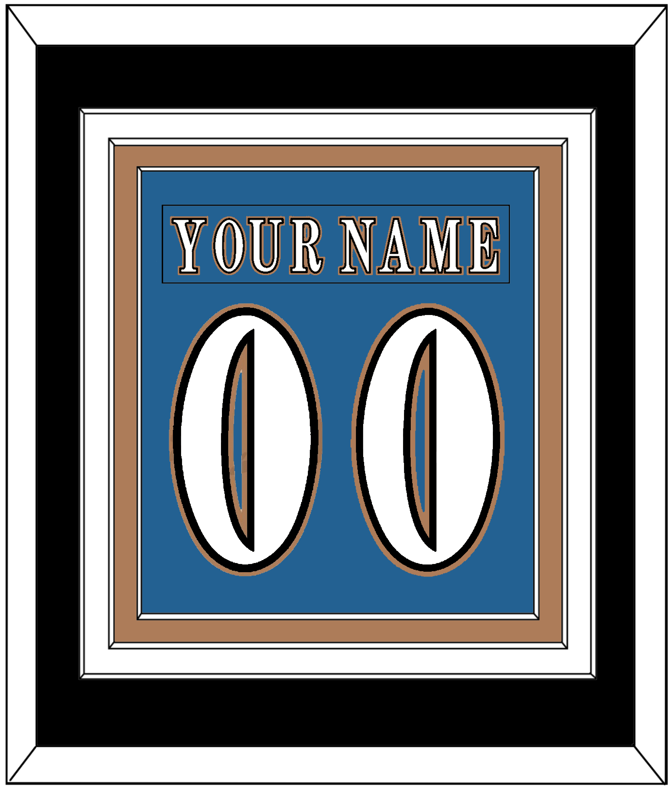 Washington Nameplate & Number (Back) Combined - Road Blue (1995-2000) - Premier Tier 3