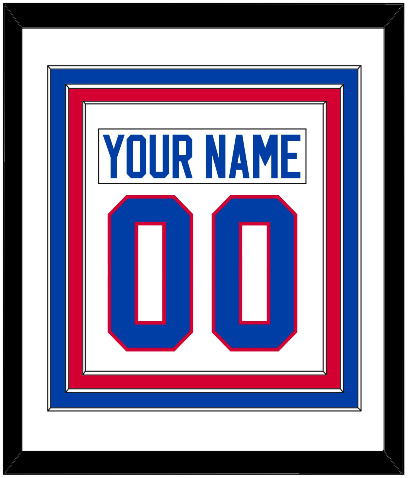 Washington Nameplate & Number (Back) Combined - Home White (1979-1987) - Premier Tier 1