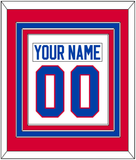 Washington Nameplate & Number (Back) Combined - Home White (1979-1987) - Triple Mat 2
