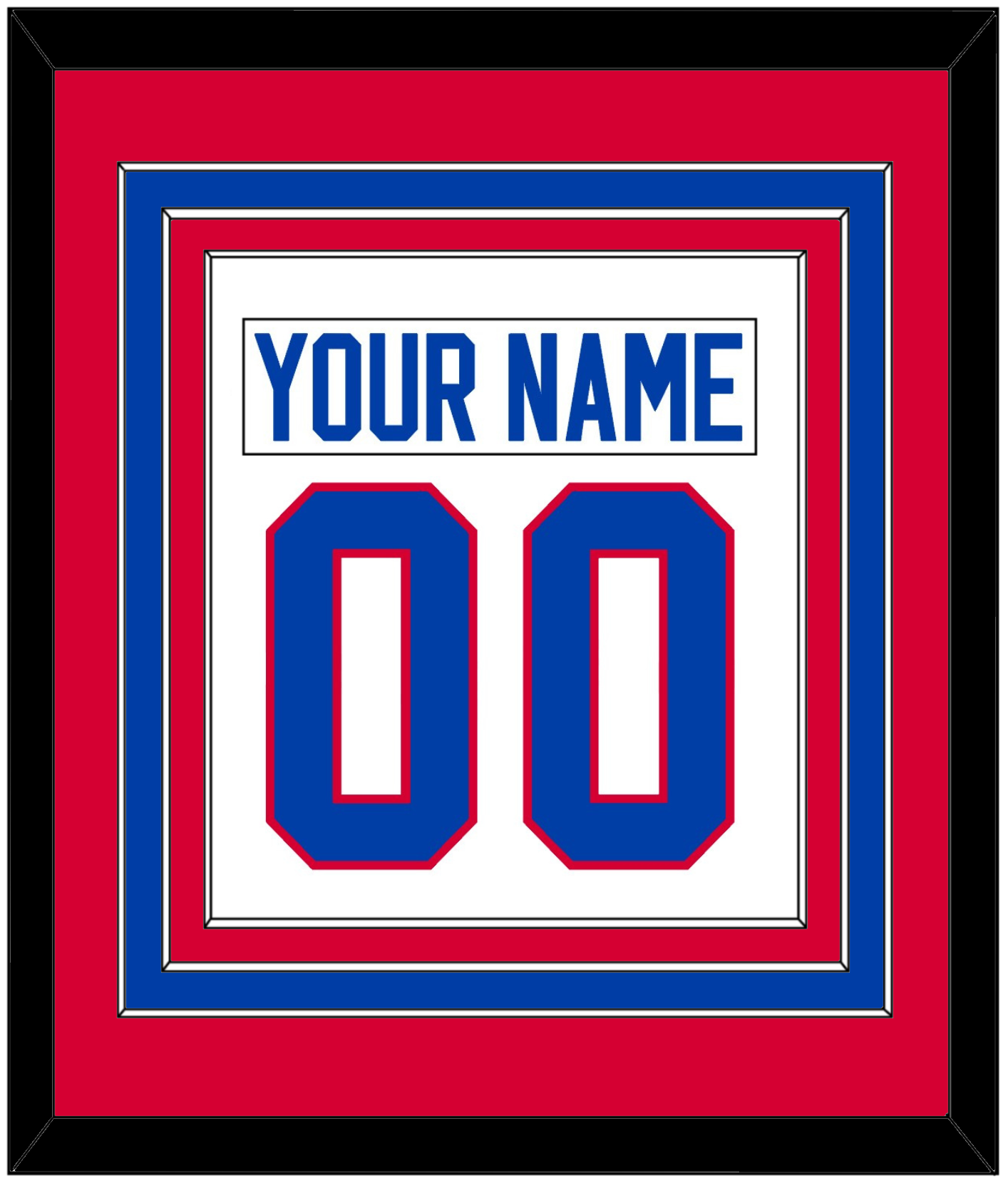 Washington Nameplate & Number (Back) Combined - Home White (1979-1987) - Premier Tier 2