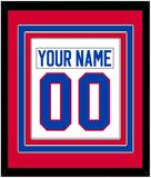Washington Nameplate & Number (Back) Combined - Road Red (1979-1987) - Triple Mat 2