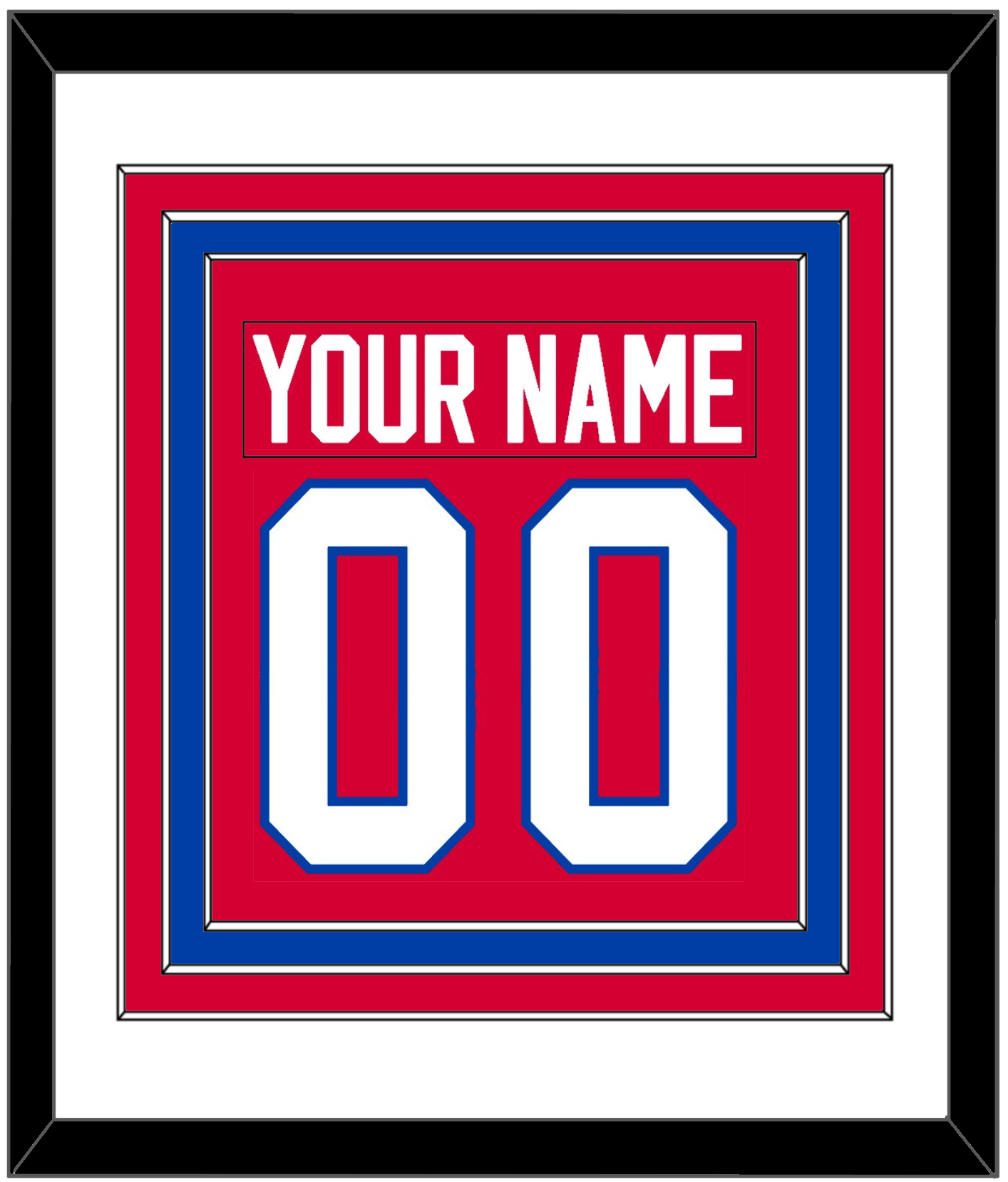 Washington Nameplate & Number (Back) Combined - Road Red (1979-1987) - Premier Tier 1