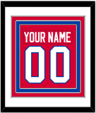 Washington Nameplate & Number (Back) Combined - Road Red (1979-1987) - Triple Mat 1