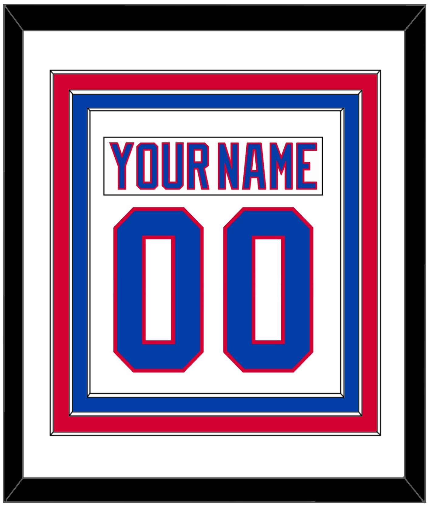 Washington Nameplate & Number (Back) Combined - Home White (1987-1995) - Premier Tier 1
