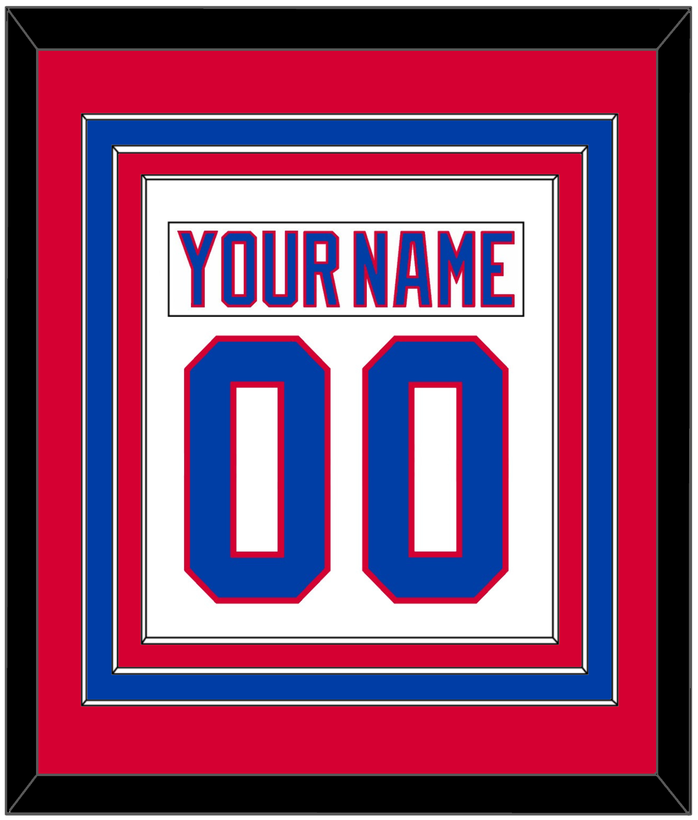 Washington Nameplate & Number (Back) Combined - Alternate White (2011-2015) - Premier Tier 2