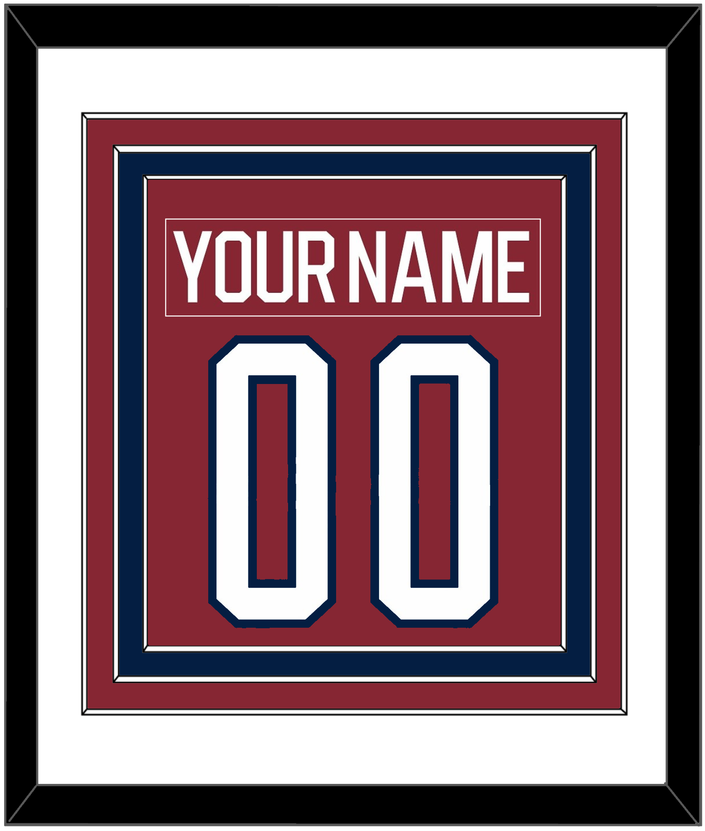 Washington Nameplate & Number (Back) Combined - 2015 Winter Classic Garnet - Premier Tier 1