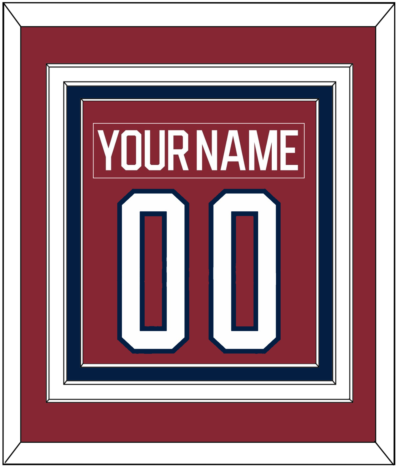 Washington Nameplate & Number (Back) Combined - 2015 Winter Classic Garnet - Premier Tier 2