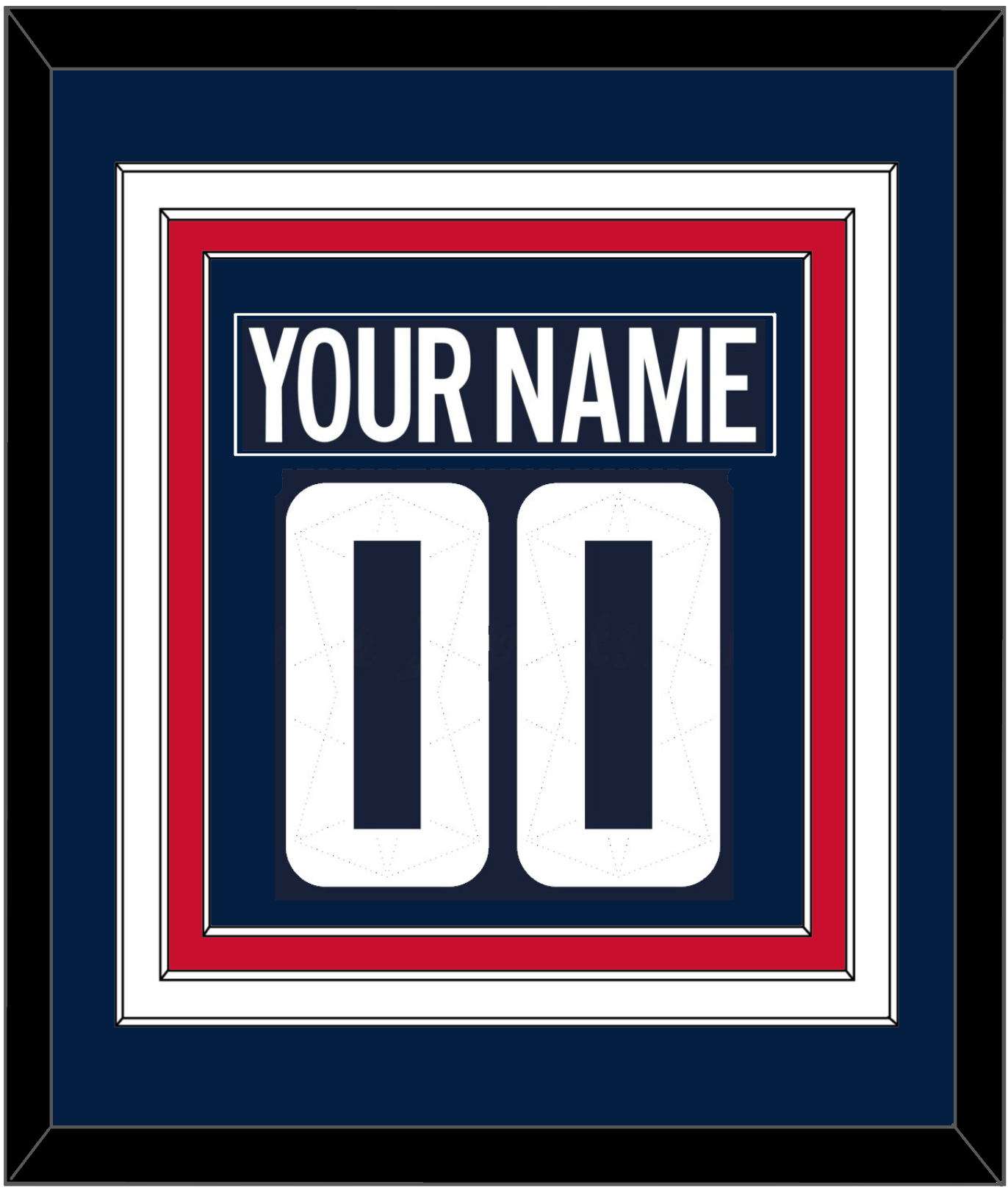 Washington Nameplate & Number (Back) Combined - 2018 Stadium Series Blue - Premier Tier 2