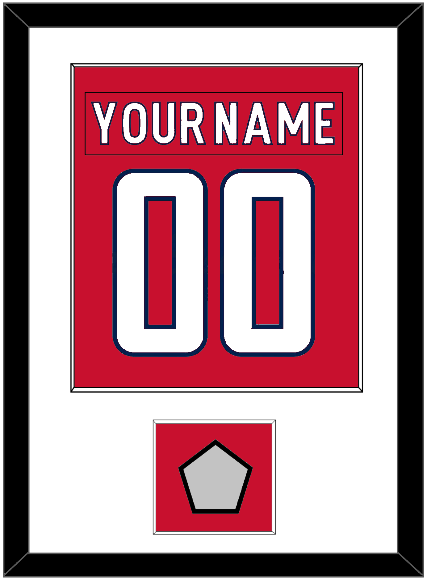 Washington Nameplate & Number (Back) Combined, With Stanley Cup Finals Patch - Home Red - Essential Tier 1