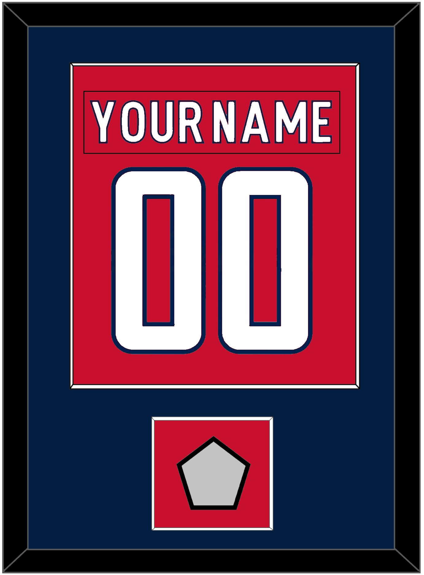 Washington Nameplate & Number (Back) Combined, With Stanley Cup Champions Patch - Home Red - Essential Tier 2