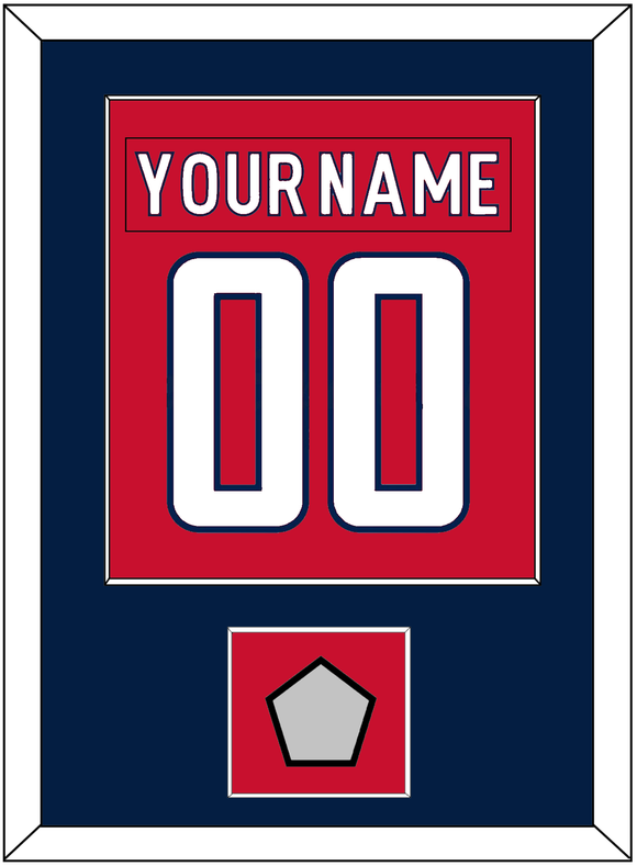 Washington Nameplate & Number (Back) Combined, With Stanley Cup Finals Patch - Home Red - Single Mat 2