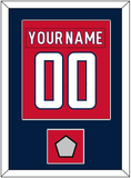 Washington Nameplate & Number (Back) Combined, With Stanley Cup Finals Patch - Home Red - Single Mat 2