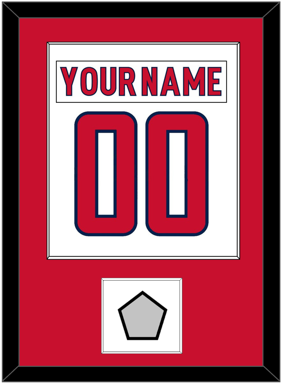 Washington Nameplate & Number (Back) Combined, With Stanley Cup Finals Patch - Road White - Single Mat 1