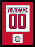 Washington Nameplate & Number (Back) Combined, With Stanley Cup Champions Patch - Road White - Single Mat 1