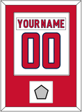 Washington Nameplate & Number (Back) Combined, With Stanley Cup Finals Patch - Road White - Single Mat 1