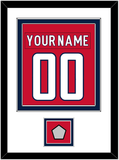 Washington Nameplate & Number (Back) Combined, With Stanley Cup Champions Patch - Home Red - Double Mat 1