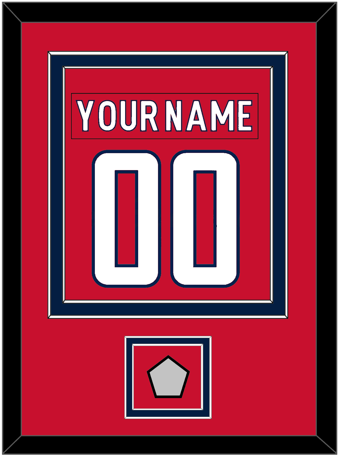 Washington Nameplate & Number (Back) Combined, With Stanley Cup Champions Patch - Home Red - Signature Tier 2