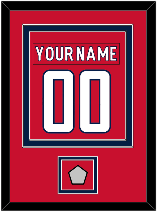 Washington Nameplate & Number (Back) Combined, With Stanley Cup Champions Patch - Home Red - Signature Tier 2