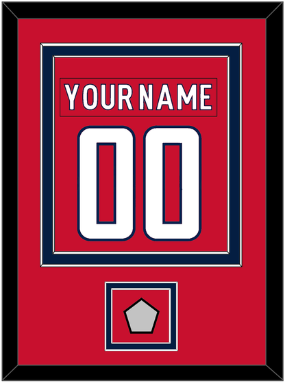 Washington Nameplate & Number (Back) Combined, With Stanley Cup Finals Patch - Home Red - Signature Tier 2