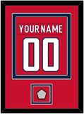Washington Nameplate & Number (Back) Combined, With Stanley Cup Finals Patch - Home Red - Double Mat 2