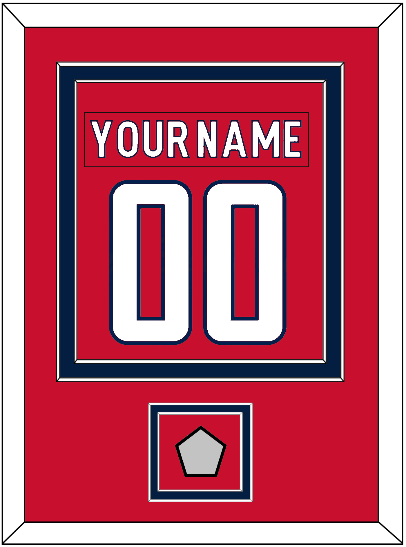 Washington Nameplate & Number (Back) Combined, With Stanley Cup Champions Patch - Home Red - Signature Tier 2