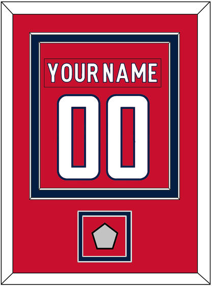 Washington Nameplate & Number (Back) Combined, With Stanley Cup Champions Patch - Home Red - Signature Tier 2