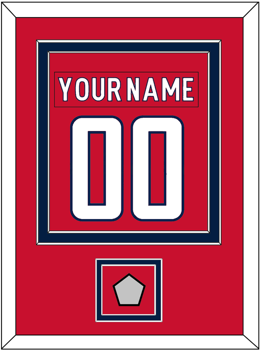 Washington Nameplate & Number (Back) Combined, With Stanley Cup Champions Patch - Home Red - Signature Tier 2