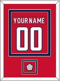 Washington Nameplate & Number (Back) Combined, With Stanley Cup Finals Patch - Home Red - Double Mat 2