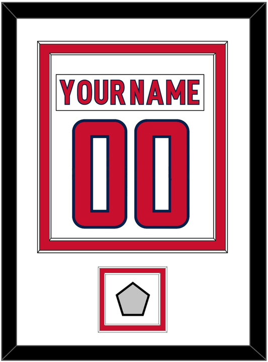 Washington Nameplate & Number (Back) Combined, With Stanley Cup Champions Patch - Road White - Signature Tier 1