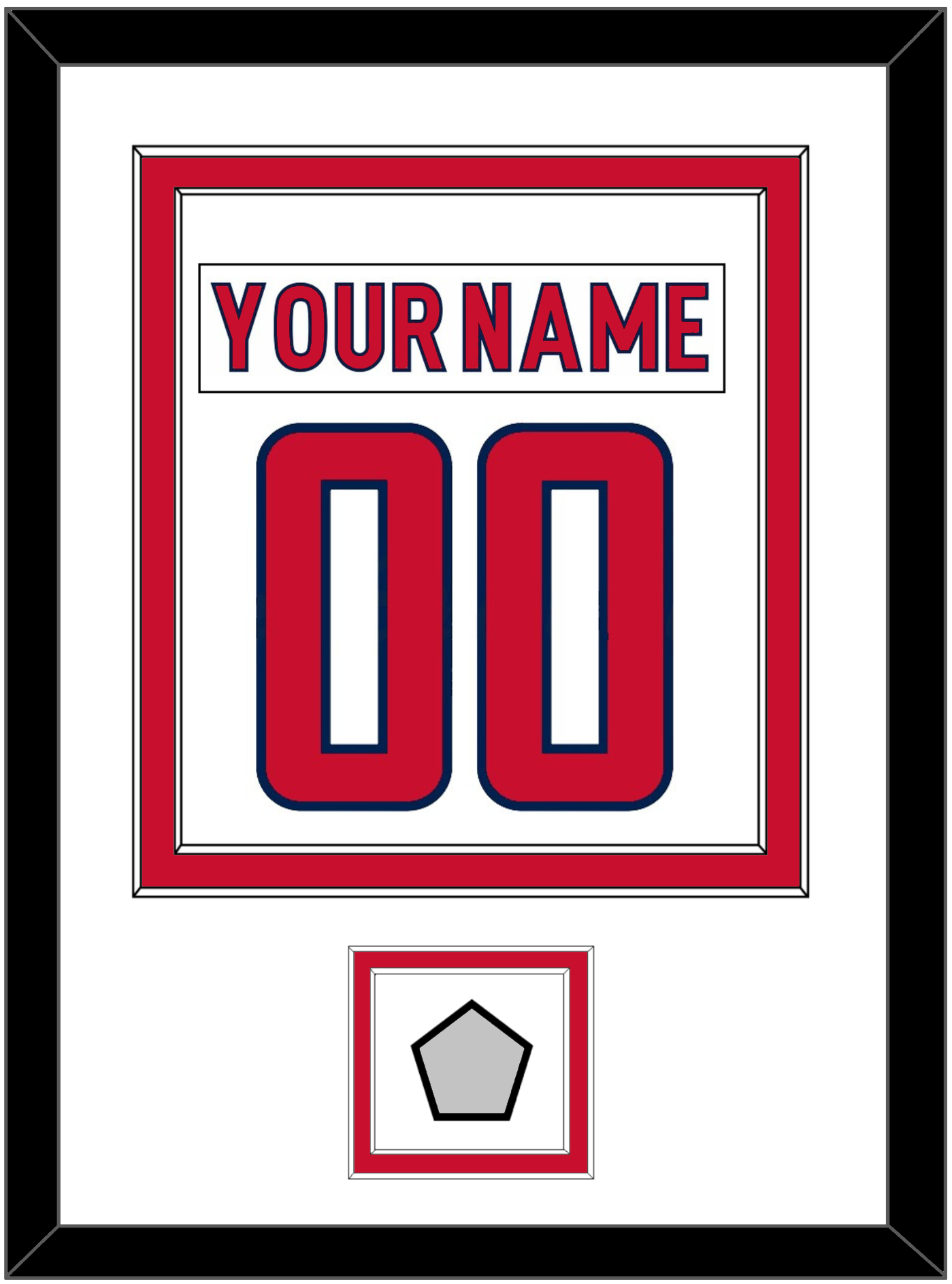 Washington Nameplate & Number (Back) Combined, With Stanley Cup Finals Patch - Road White - Signature Tier 1