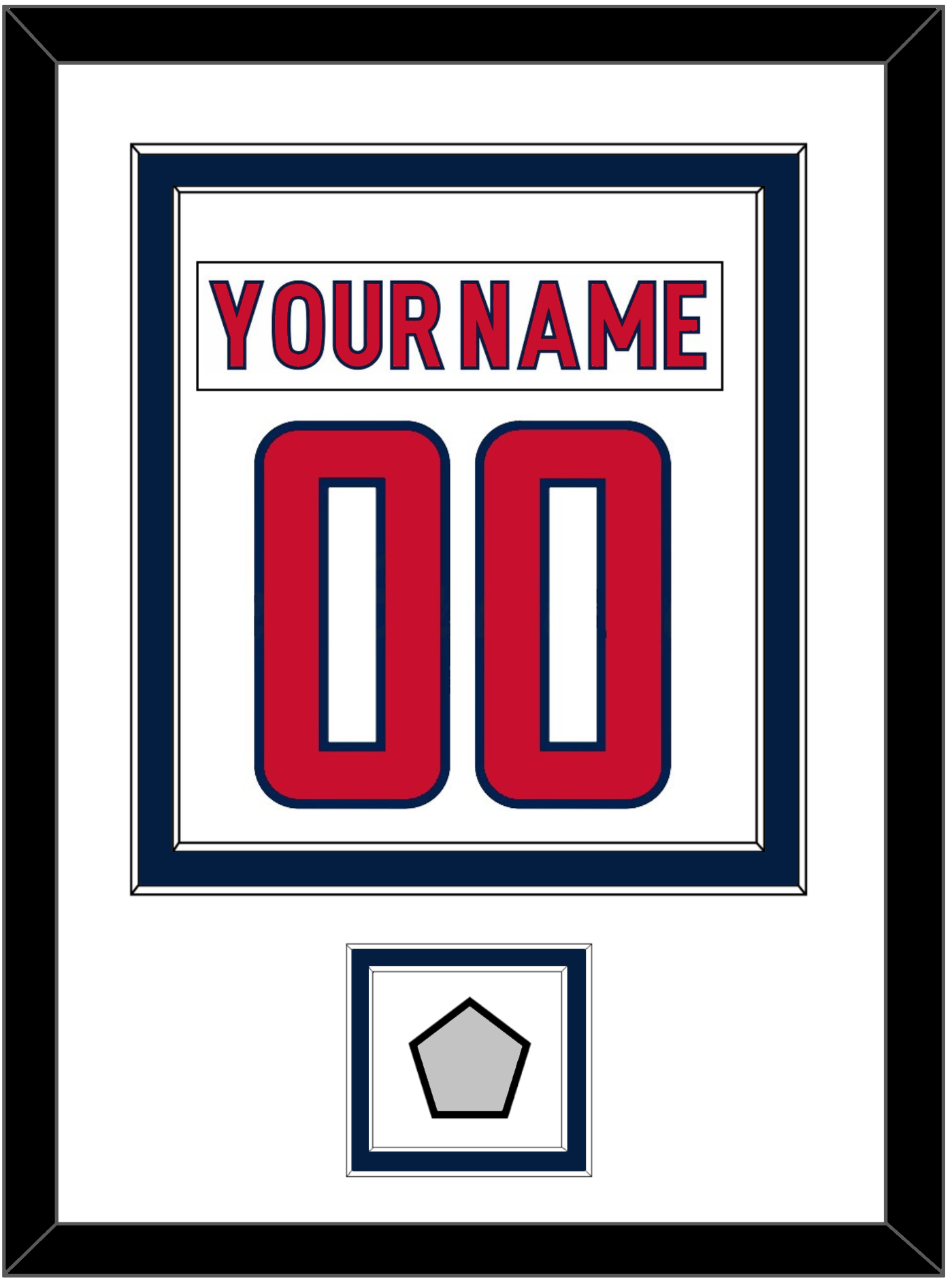 Washington Nameplate & Number (Back) Combined, With Stanley Cup Finals Patch - Road White - Signature Tier 2