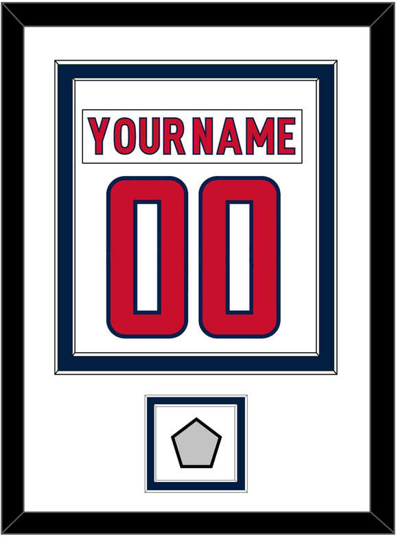 Washington Nameplate & Number (Back) Combined, With Stanley Cup Finals Patch - Road White - Double Mat 2