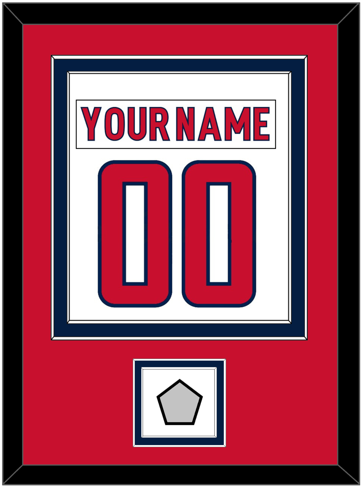 Washington Nameplate & Number (Back) Combined, With Stanley Cup Champions Patch - Road White - Signature Tier 3