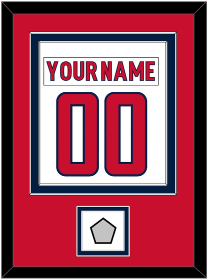 Washington Nameplate & Number (Back) Combined, With Stanley Cup Champions Patch - Road White - Signature Tier 3