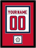 Washington Nameplate & Number (Back) Combined, With Stanley Cup Finals Patch - Road White - Double Mat 3