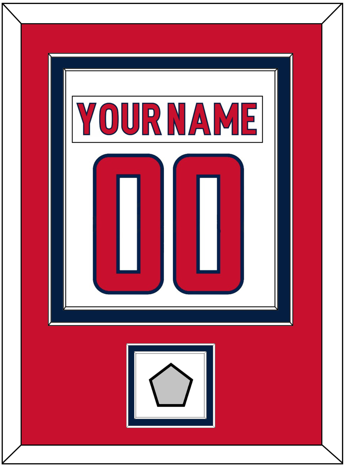 Washington Nameplate & Number (Back) Combined, With Stanley Cup Champions Patch - Road White - Signature Tier 3