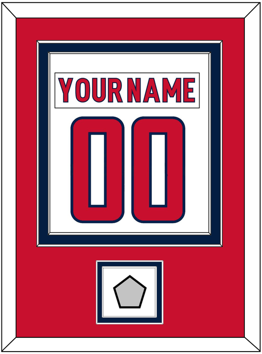 Washington Nameplate & Number (Back) Combined, With Stanley Cup Finals Patch - Road White - Signature Tier 3