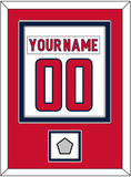 Washington Nameplate & Number (Back) Combined, With Stanley Cup Finals Patch - Road White - Double Mat 3