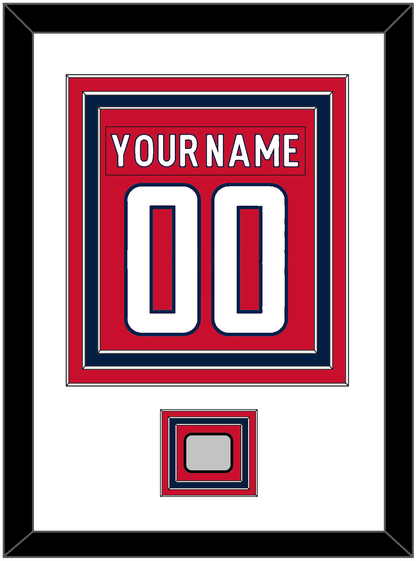 Washington Nameplate & Number (Back) Combined, With Stanley Cup Champions Patch - Home Red - Premier Tier 1