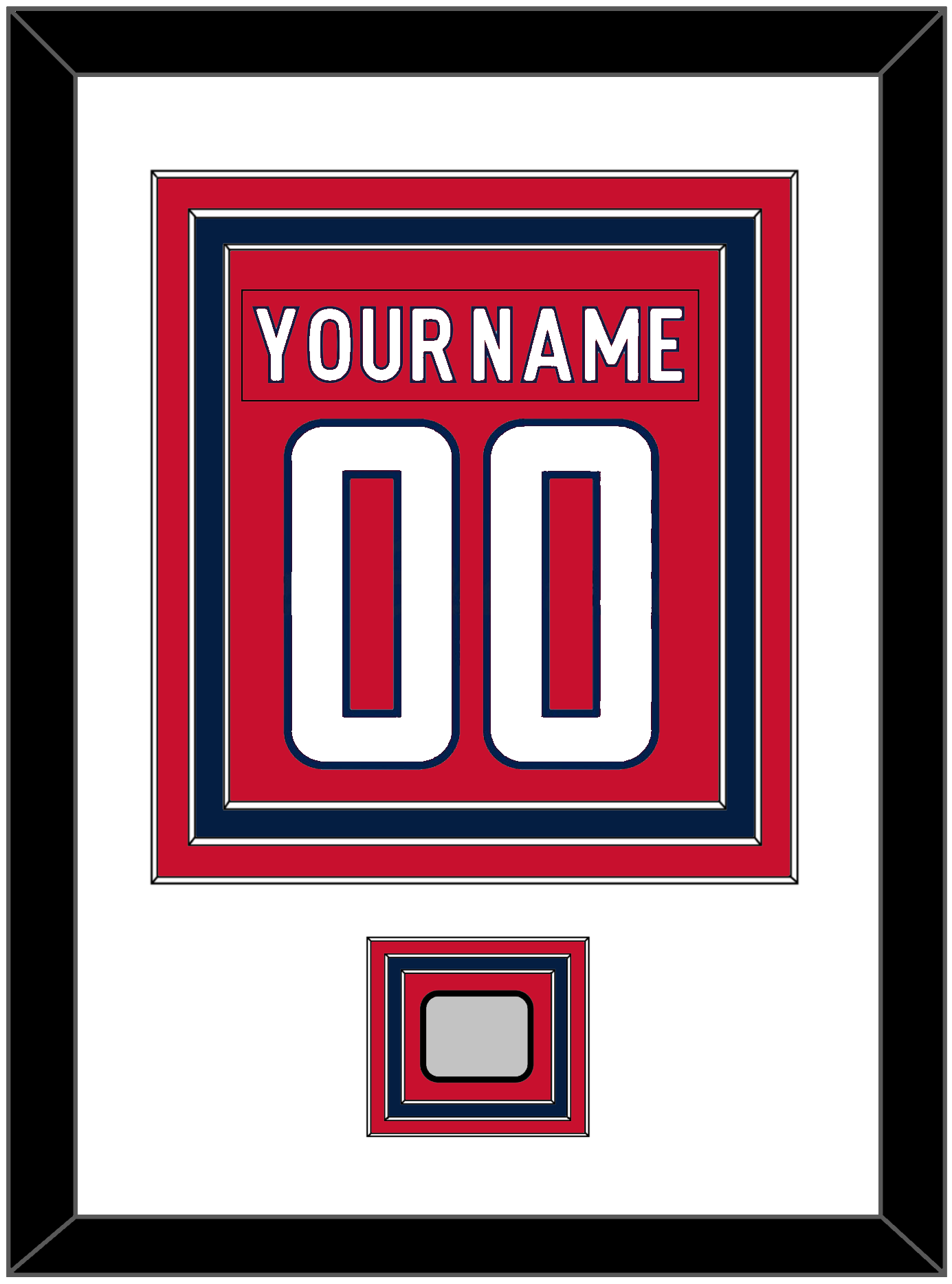 Washington Nameplate & Number (Back) Combined, With Stanley Cup Finals Patch - Home Red - Premier Tier 1