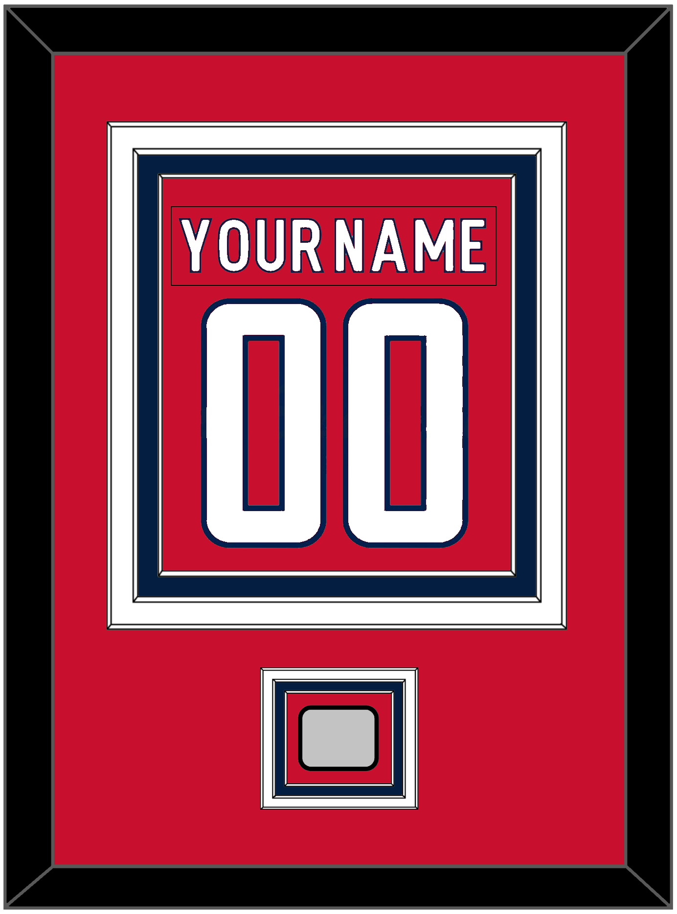 Washington Nameplate & Number (Back) Combined, With Stanley Cup Champions Patch - Home Red - Premier Tier 2